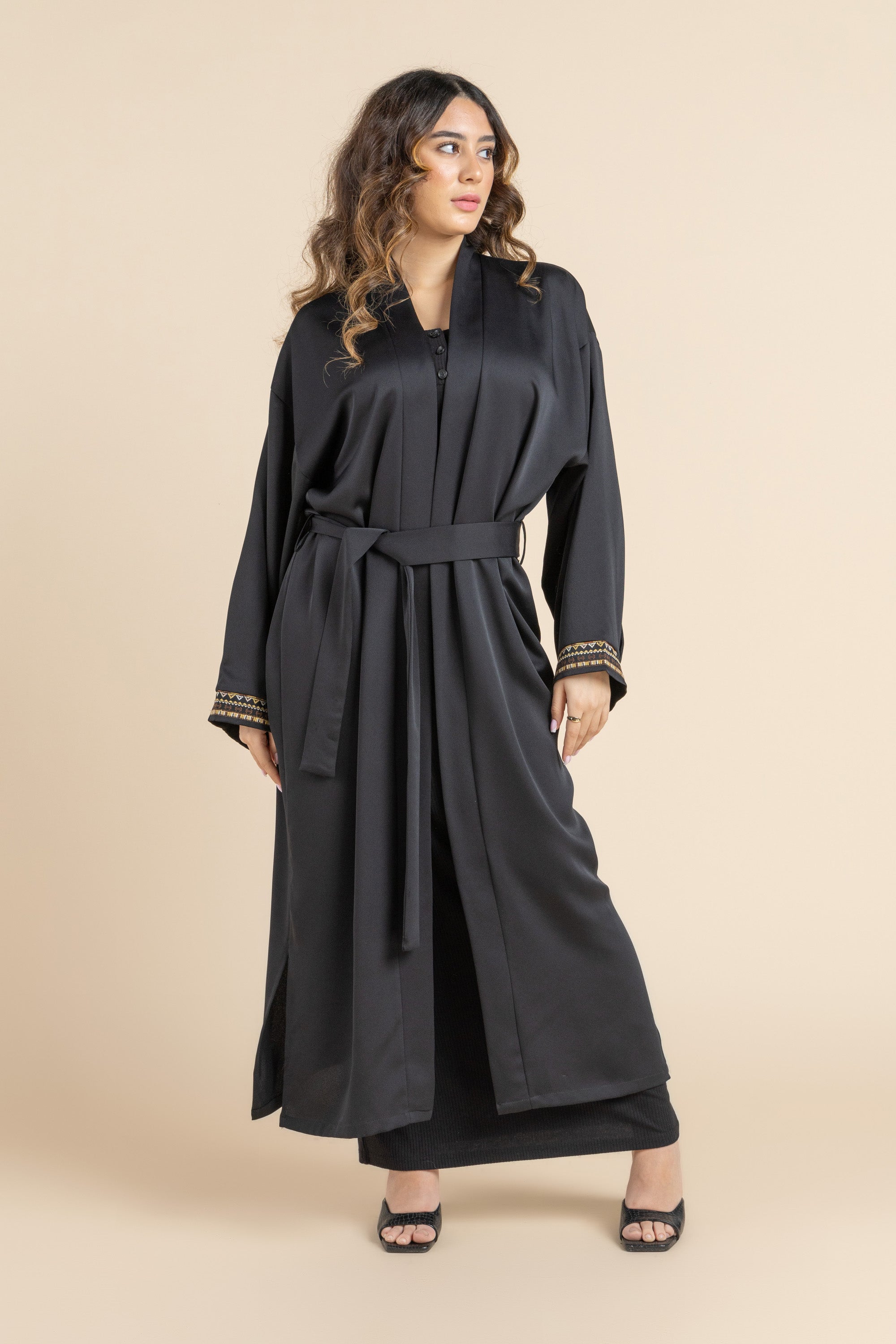 Image of Black Ethereal Crepe cardigan